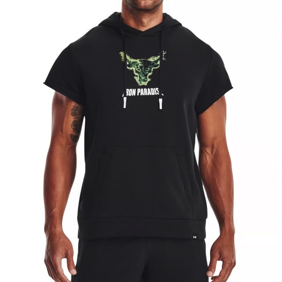 UNDER ARMOUR PROJECT ROCK IRON PARADISE SLEEVELESS PULLOVER HOODIE MEN'S XL - Picture 1 of 5